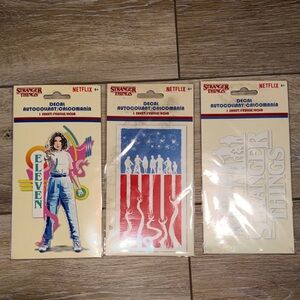 LOT OF 3 Stranger Things Decal Car Water Bottle Sticker Netflix Eleven